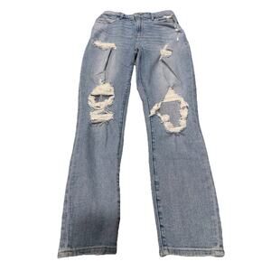 Abercrombie Curve Love High Rise Super Skinny Ankle Jeans 27R Distressed